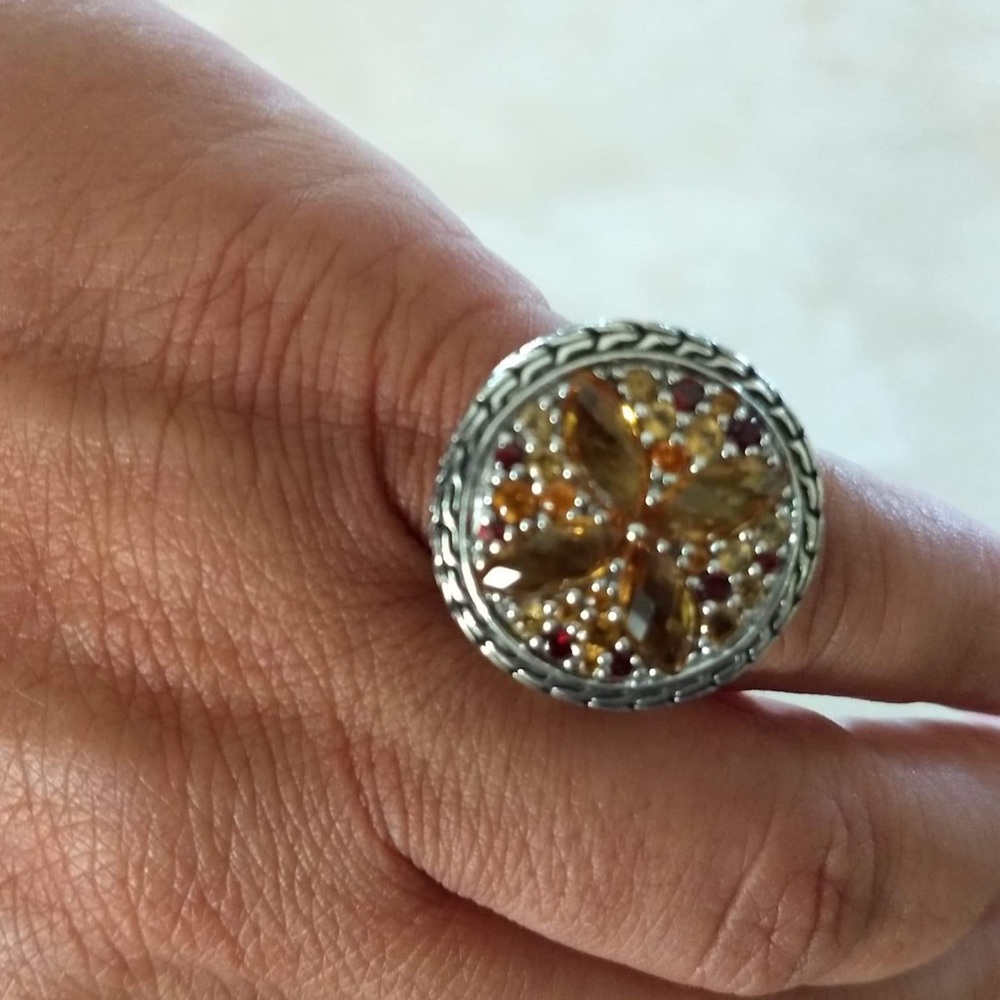 John Hardy kawung multi stone round ring size 6 - Picture 7 of 9